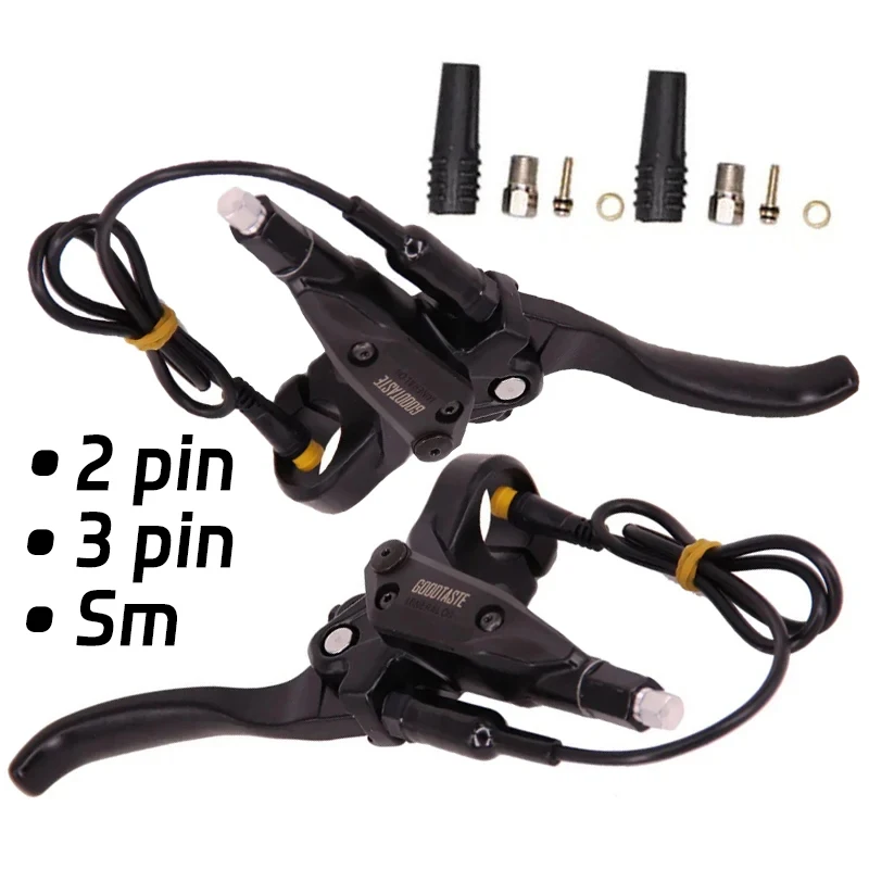 

2 pin 3 pin Sm E Bike Brake Lever Double Brake Lever Power off Right Left Brake Levers Bicycle for Ebike Electric Scooter