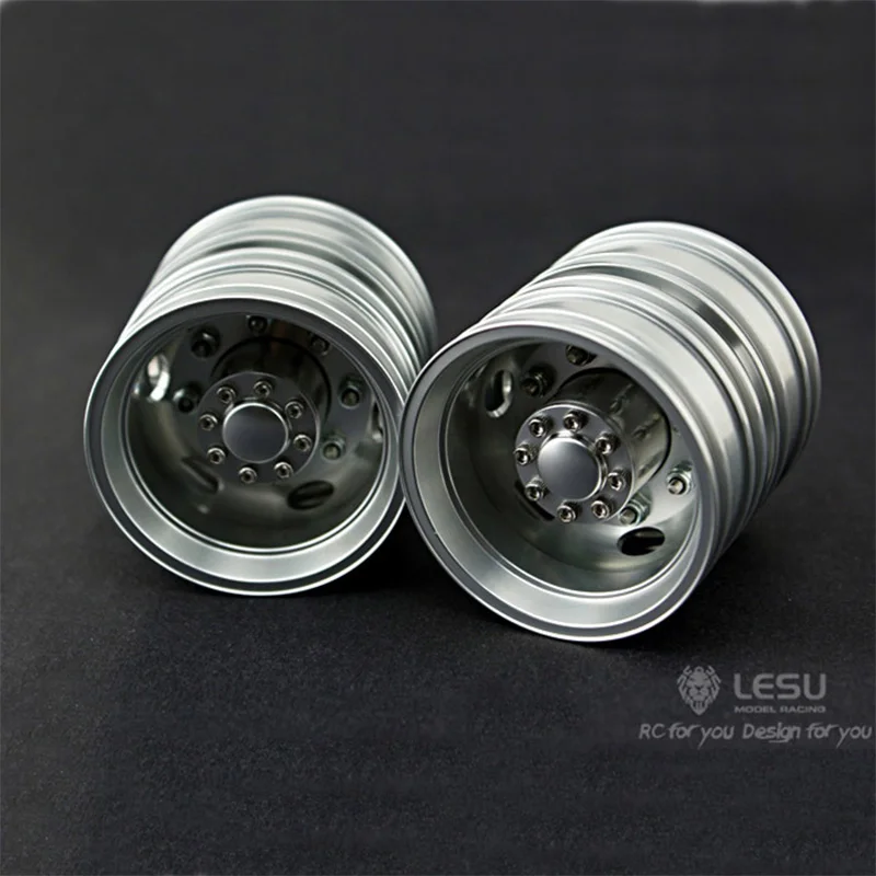 LESU W-2010 1/14 truck rear wheel hub suitable for Tamiya tractor aluminum alloy wheel hub DIY mud truck model accessories