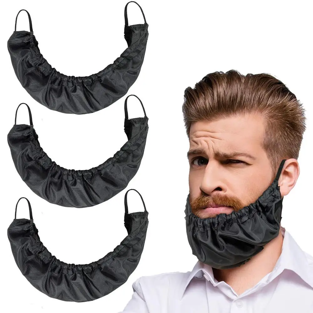 1/3 Pcs Soft Guard Bonnet Beard Covers Bandana Caps Adjustable For Men