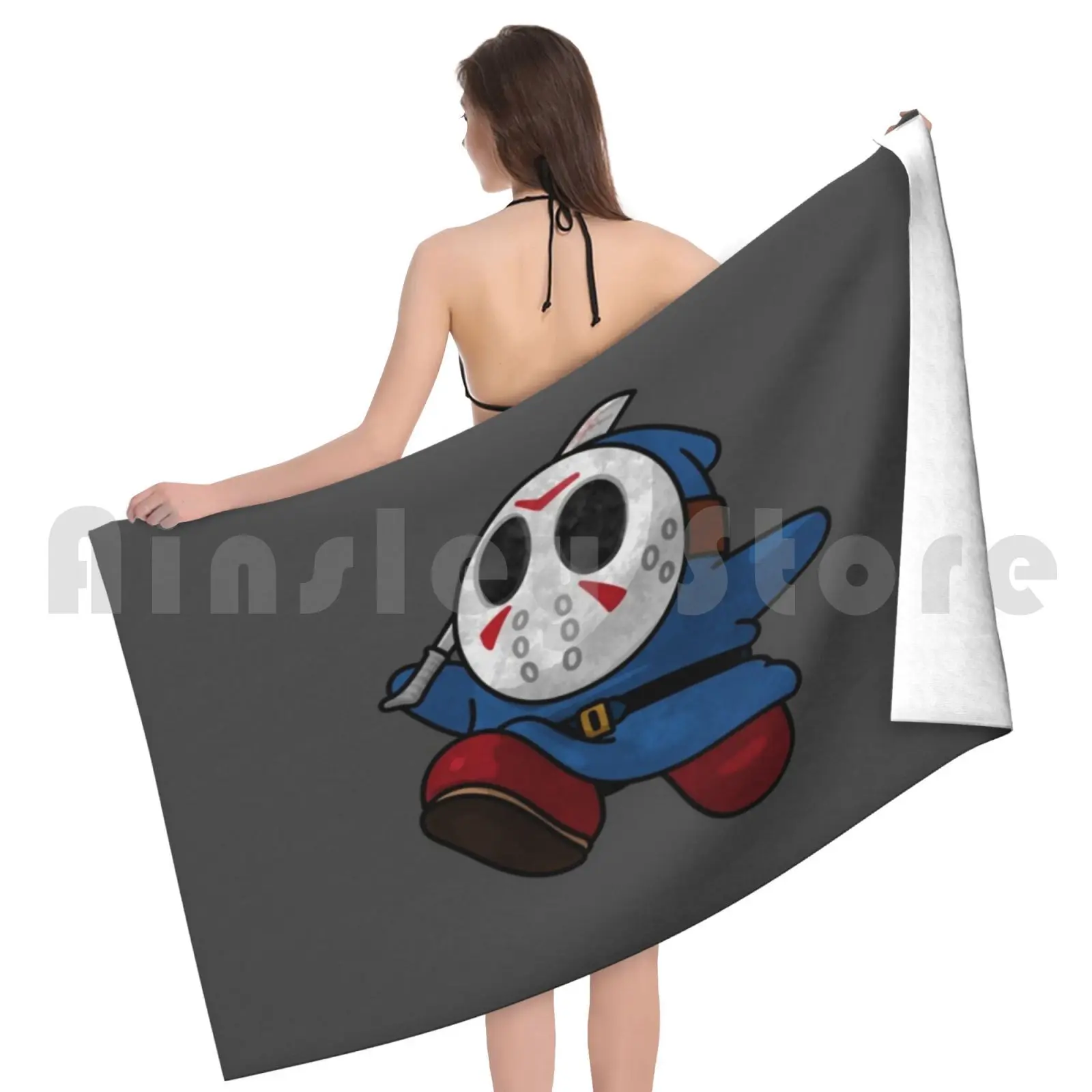 منشفة حمام Shy Voorhees وسادة شاطئ Voorhees Jason Voorhees Jason Voorhees Shy Gaming
