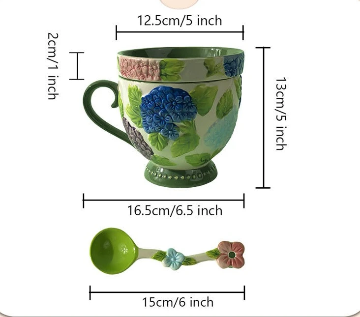 

Export Hydrangea Underglaze Artificial Painting Beautiful Cup