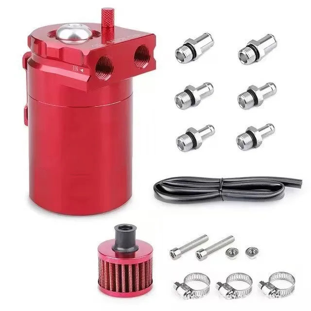Car modification accessories Oil breathable pot 300ML with air filter Exhaust gas recovery pot Oil filter pot