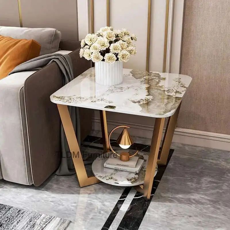 

Modern Luxury Side Table Nordic Simple Aesthetic Creative Corner Table Space Saving Tavolino Da Salotto Living Room Furniture