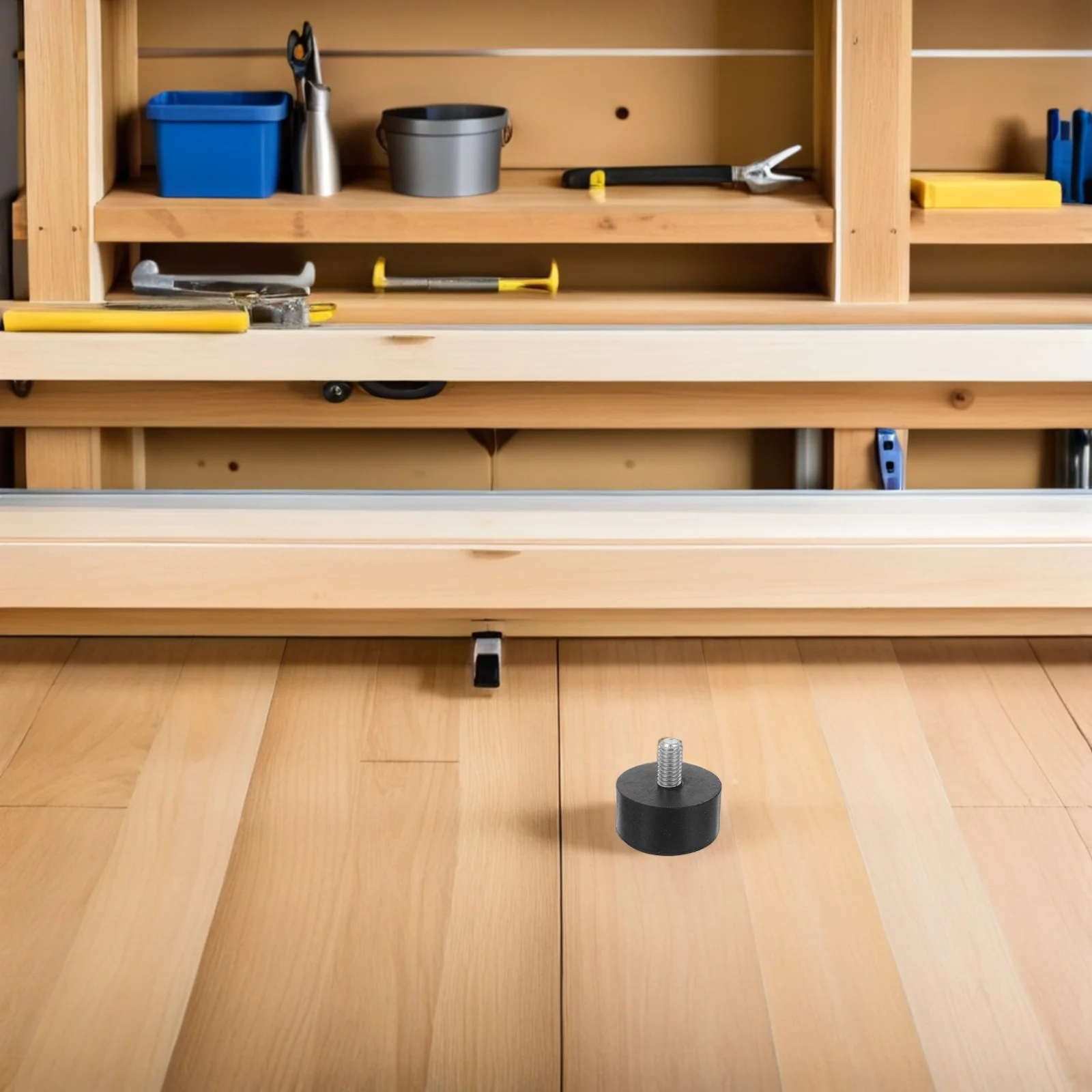 

8Pcs Screw-in Adjustable Rubber Furniture Levelers M6 Thread Feet for Table Chair Desk Sofa Anti-Slip Adjustable Leveling Feet