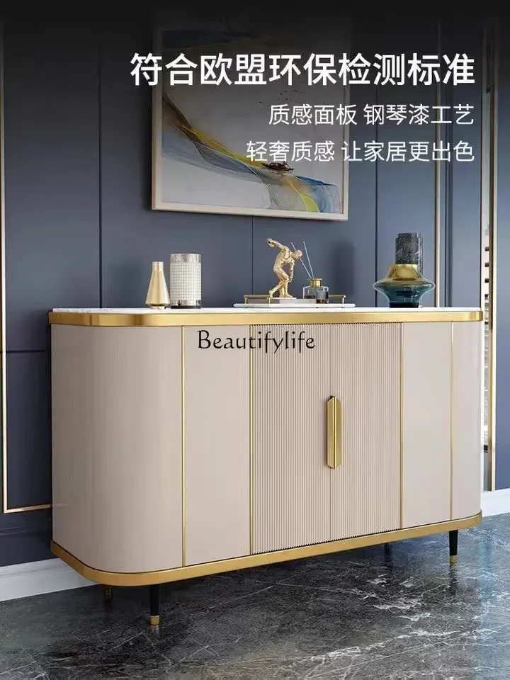 

yj32 American light luxury door cabinet, living room entry marble decoration, Nordic postmodern wall side cabinet