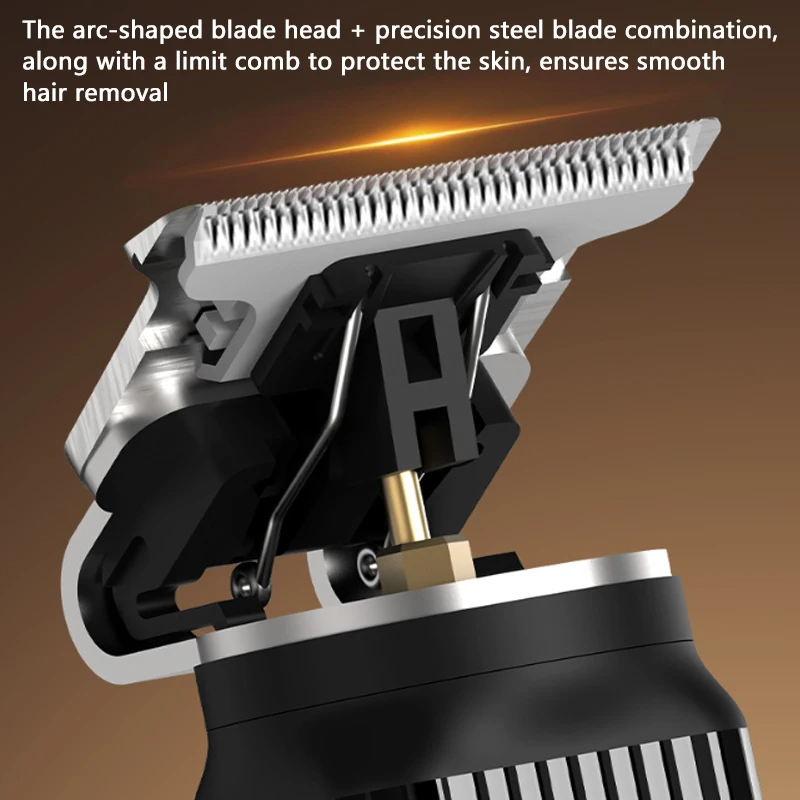 New 3-in-1 Men's Hair Clipper Multifunctional Electric Hair Trimmer Ear Nose Hair Trimmer Beard Shaver Rechargeable LCD Display