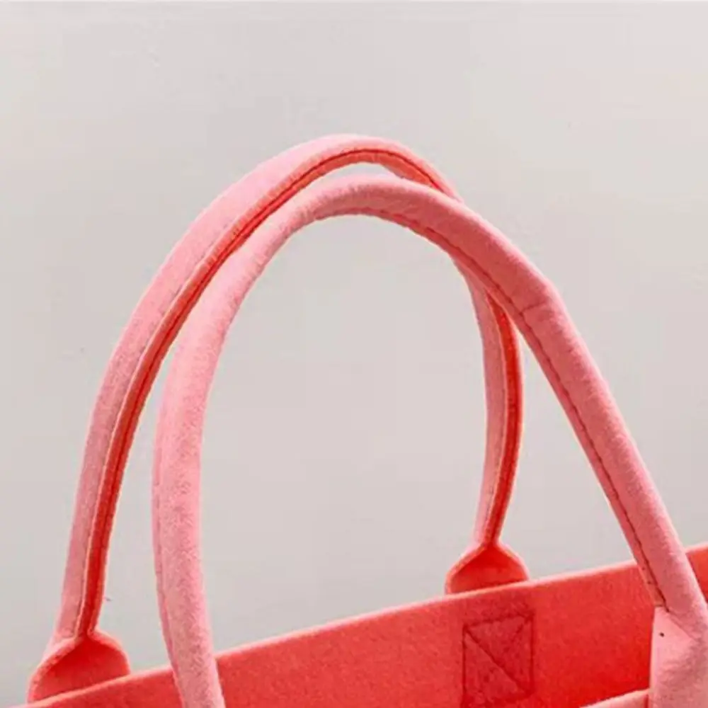 Large Capacity Felt Shoulder Bag Messenger Bag Fashion Solid Color Handbag Simple Tote Bag Shopping Bag for Woman Girls