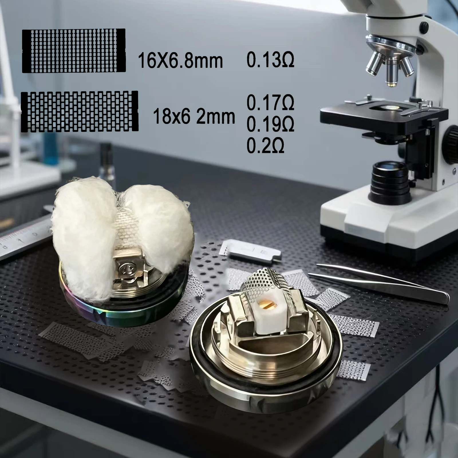 10PCS/BOX, Set Resistor Kawat Meshed 0.13 0.17 0.19 0.2ohm Ukuran 18x6.2 16x6.8mm untuk Perbaikan Elektronik Kantor