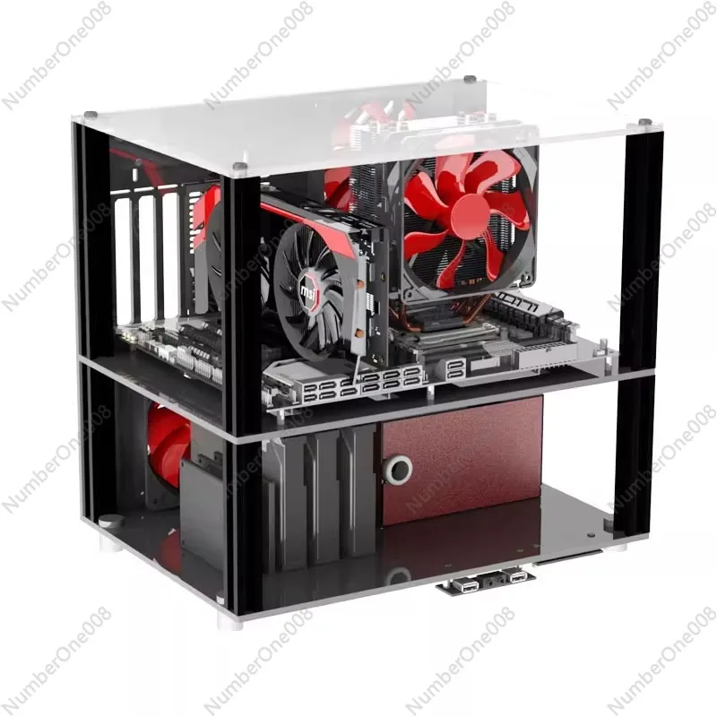 

Двухслойный акриловый корпус для компьютера «сделай сам», открытая персонализированная стойка специальной формы ATX