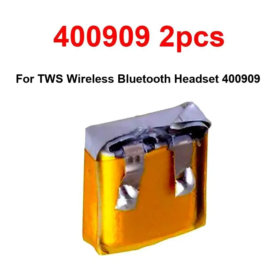 

Сменная батарея для беспроводной Bluetooth-гарнитуры TWS 400909, экологически чистые батареи для наушников 400909, 2 шт.