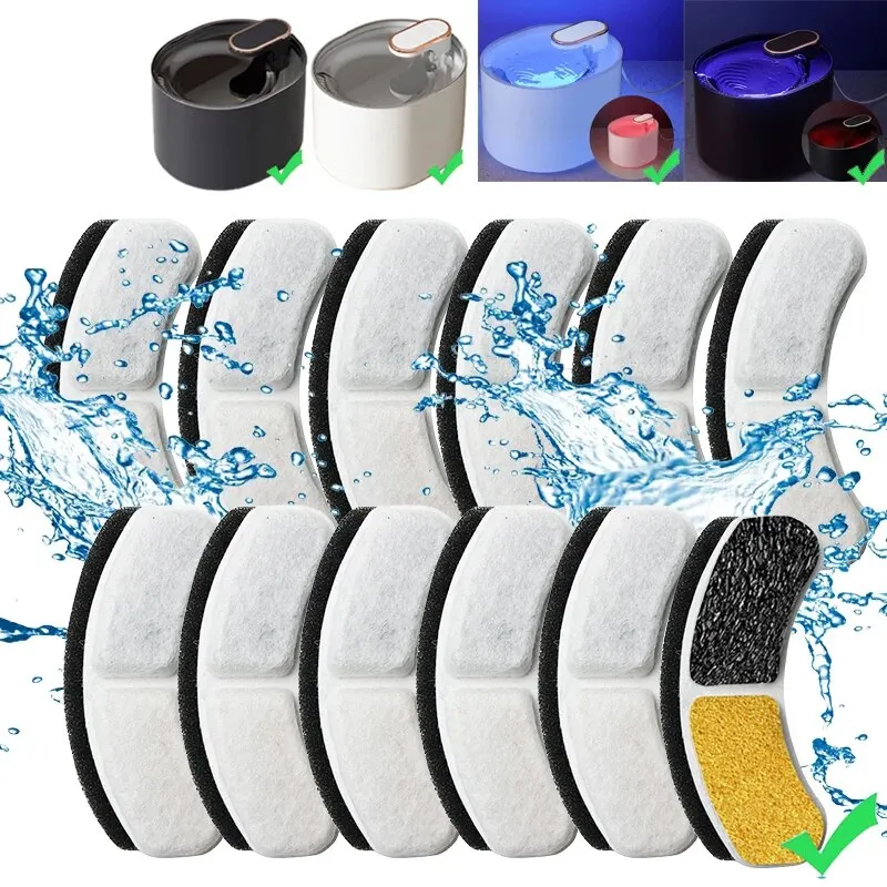 Filtro di ricambio per accessori per filtri per fontanella per gatti per Dispenser di acqua per gatti di ricambio elemento filtrante per fontana per