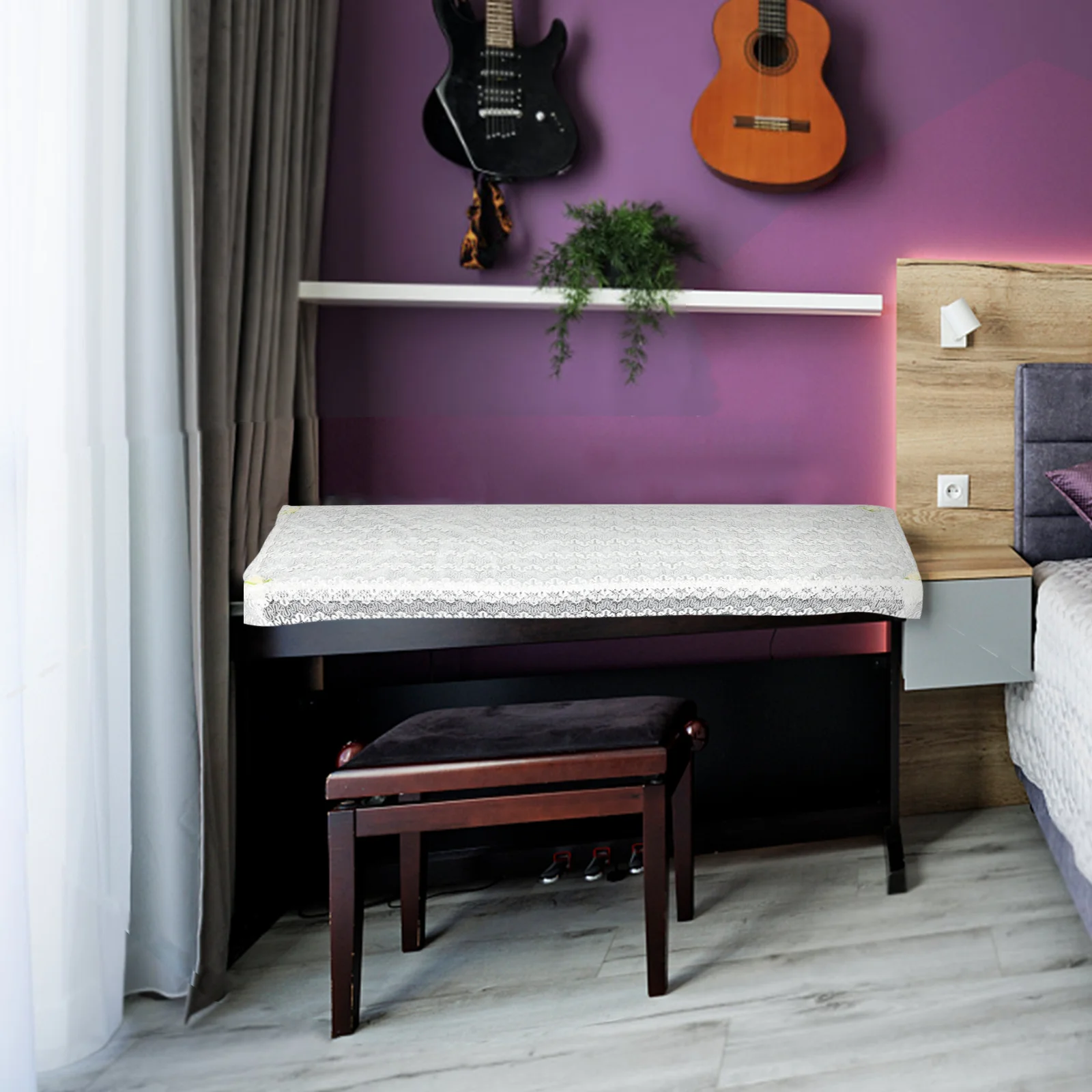 

Electronic Piano Protective Cover Lightweight Foldable Keyboard Protector for Digital and Electric Pianos Dustproof Keyboard