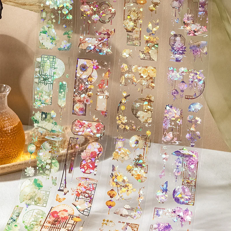 

5,5*200 см винтажная бронзовая лазерная наклейка в китайском стиле, клейкая лента «сделай сам», малярная лента для дневника, скрапбукинга