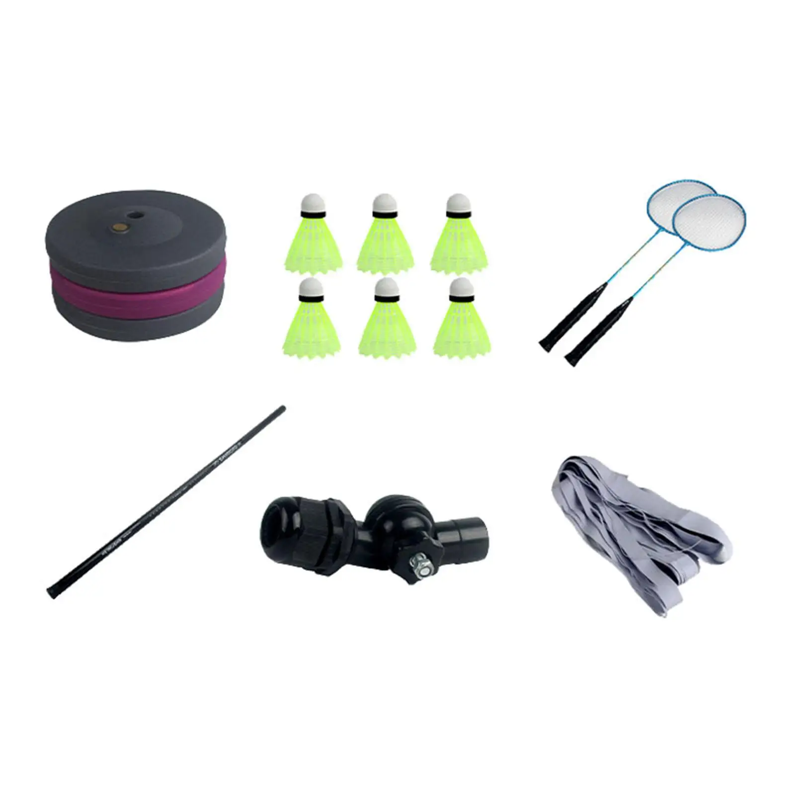 Badminton Training Kit Badminton Self Training Tool Portable Adjustable Height Badminton Rebound Trainer for Beginner Playing