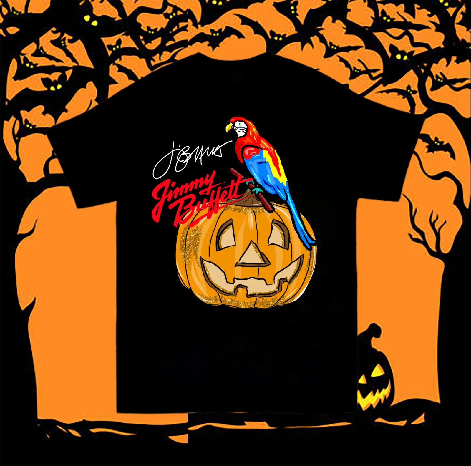 

New Jimmy Buffett Happy Halloween Gift For Family S-2345XL Unisex T-shirt