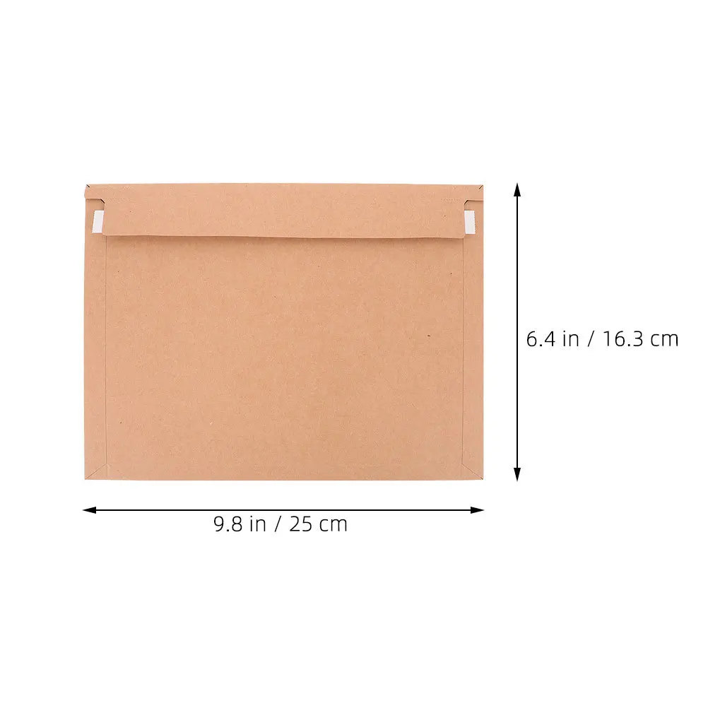 Sobres de cartón rígidos autosellados para documentos fotográficos, sobres de correo planos, fácil de abrir, con tira de desgarro, 25 uds.