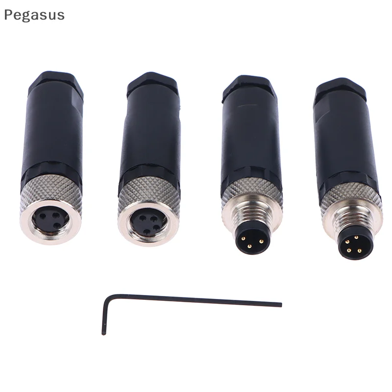 High-Tech M8 Male & Female Sensor Connector Plug, Waterproof, Screw Thread Coupling, Back Mounted 3 to 4 Pin Socket