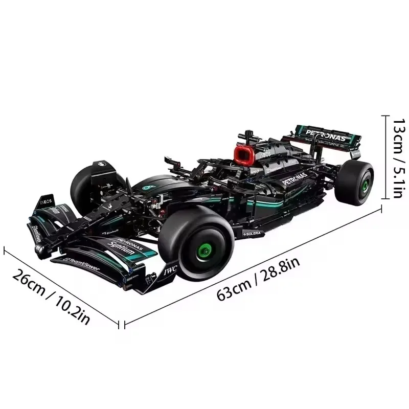 Bloques De Construcción Técnicos F1 42171 1:8 1642 Uds W14 E Mercancías Super Coche De Carrera Montaje Modelo Vehículo Juguetes