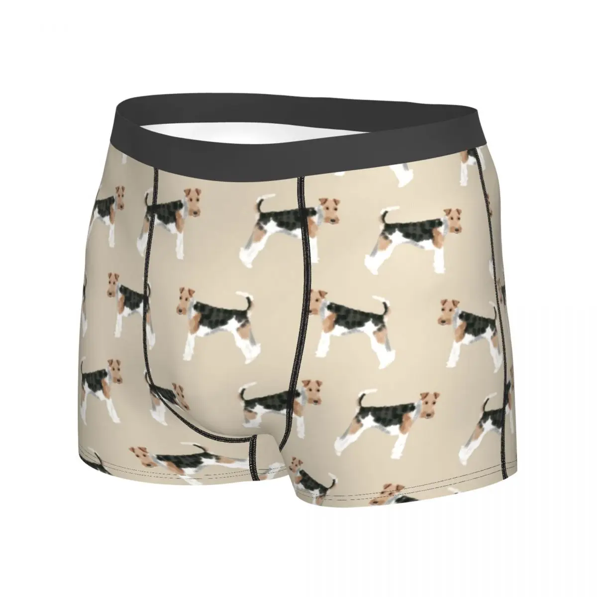 Wire Fox Terrier Underwear Wire Fox Terrier dog pattern dog lover Funny Panties Printing Boxer Brief 3D Pouch Men Boxershorts