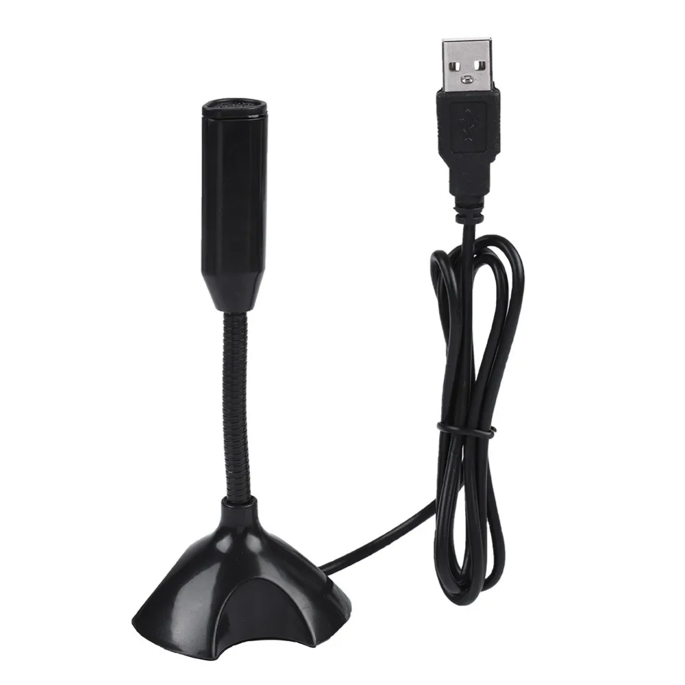 Plug and Play Mini Condenser USB Microphone Low Noise Flexible Stand Condenser Microphone Adjustable Stand Gaming USB Microphone