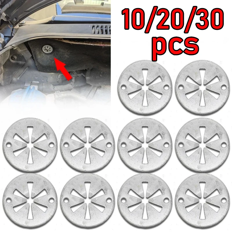 Car Seat Metal Clamping Plate Washer Cover Installation Clip Heat Shield Insulation Washer Gasket Fastening Fittings Auto Parts