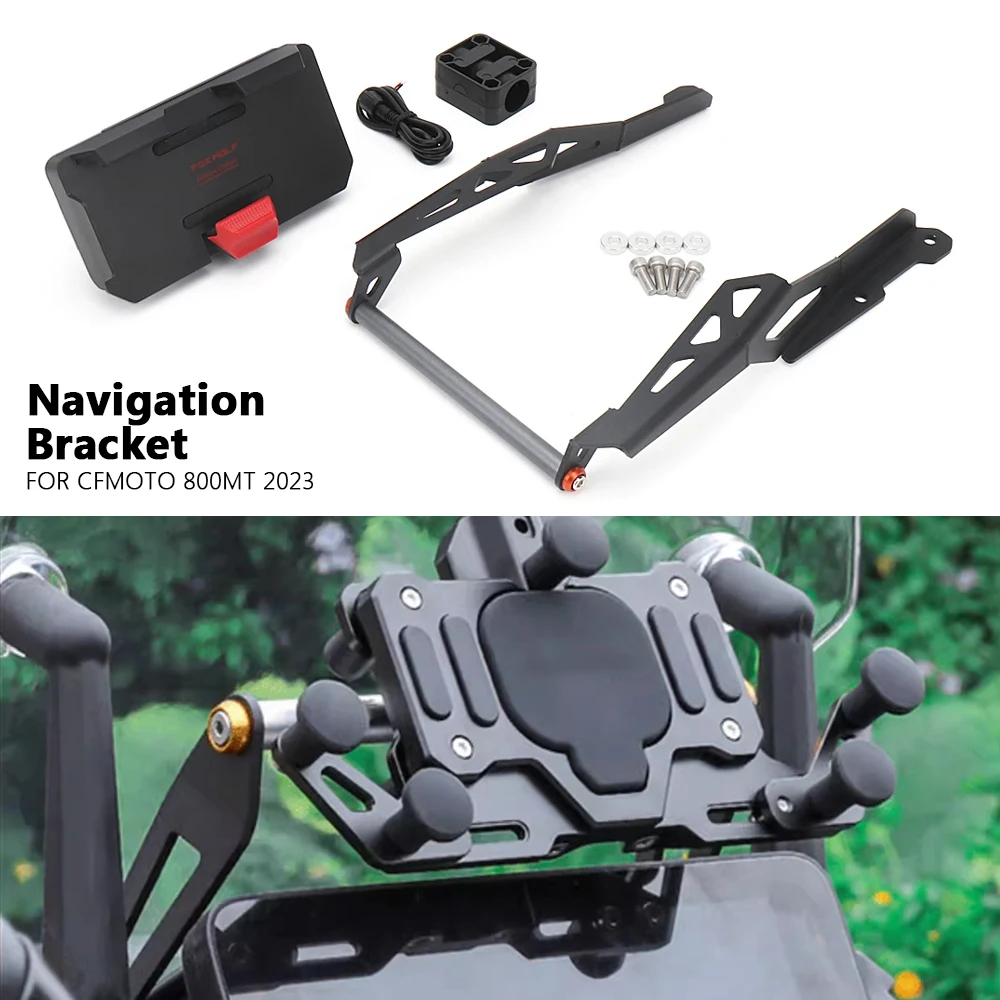 Motorcycle Accessories For CFMOTO 800 MT 800MT 800mt 2023 Navigation Bracket GPS Mount Device Phone Adapt Holder Rod 12mm/22mm