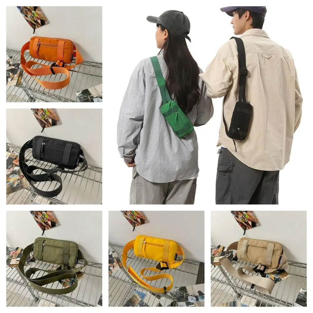 

Nylon Men's Chest Bag Large Capacity Multifunctional Crossbody Phone Pouch Adjustable Shoulder Korean Style Sports Fanny Pack