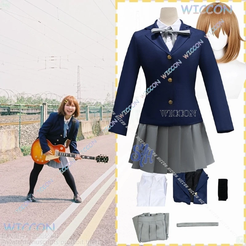 

Аниме K-ONN! косплей Хирасава Юй костюм японский Джирай Кэй школьная форма для девочек платье пальто Kawaii Лолита Хэллоуин вечерние Cos