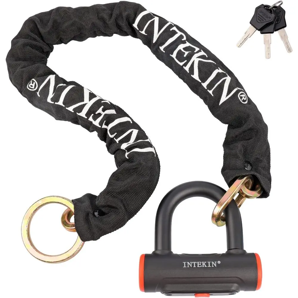 

Мотоциклетный цепной замок 3.3Т/100см, толщина 8мм/10мм, противоугонный, сверхпрочный, с U-образным замком 16мм для мотоциклов