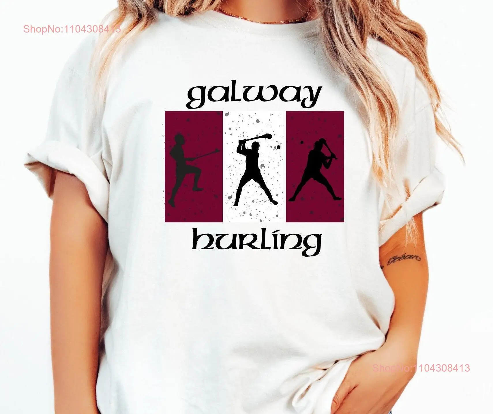 Galway Hurling T shirt s Ireland Irish Gaelic Sports long or short sleeves