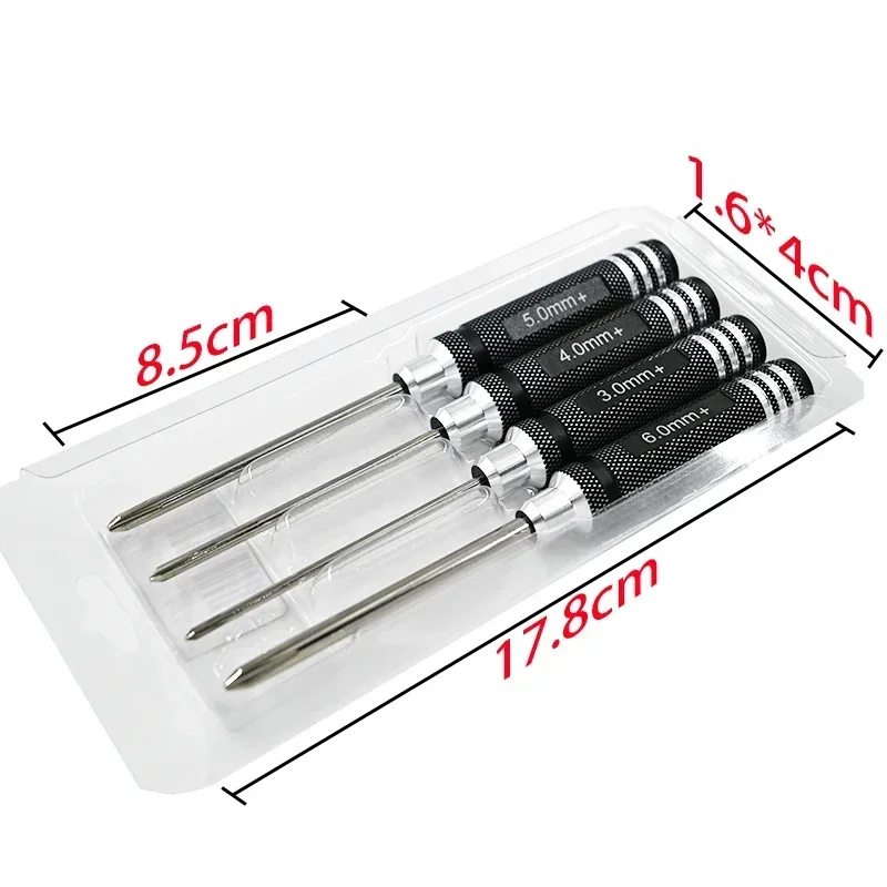 Kit de tournevis hexagonal pour hélicoptère RC, outil de réparation d'avion de importateur, enveloppé, 3.0mm, 4.0mm, 5.0mm, 6.0mm