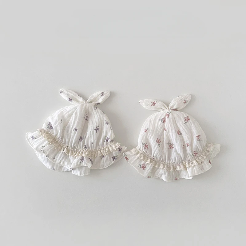 

Милая шапочка для новорожденных с героями мультфильмов для девочек, простой принт с цветочным принтом, реквизит для фотосессии, шляпа, весна-лето, мягкая хлопковая шапка