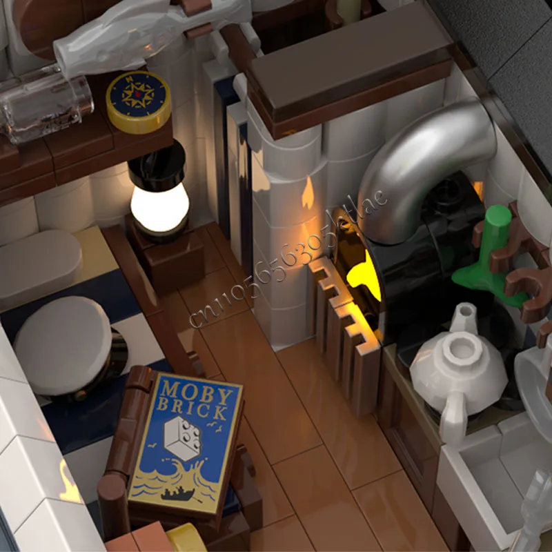 4955 PCS MOC City Street Views Modulare Coast Town Diorama Building Blocks Fai da te Assemblaggio educativo Giocattolo per bambini Popolare Festival Regalo