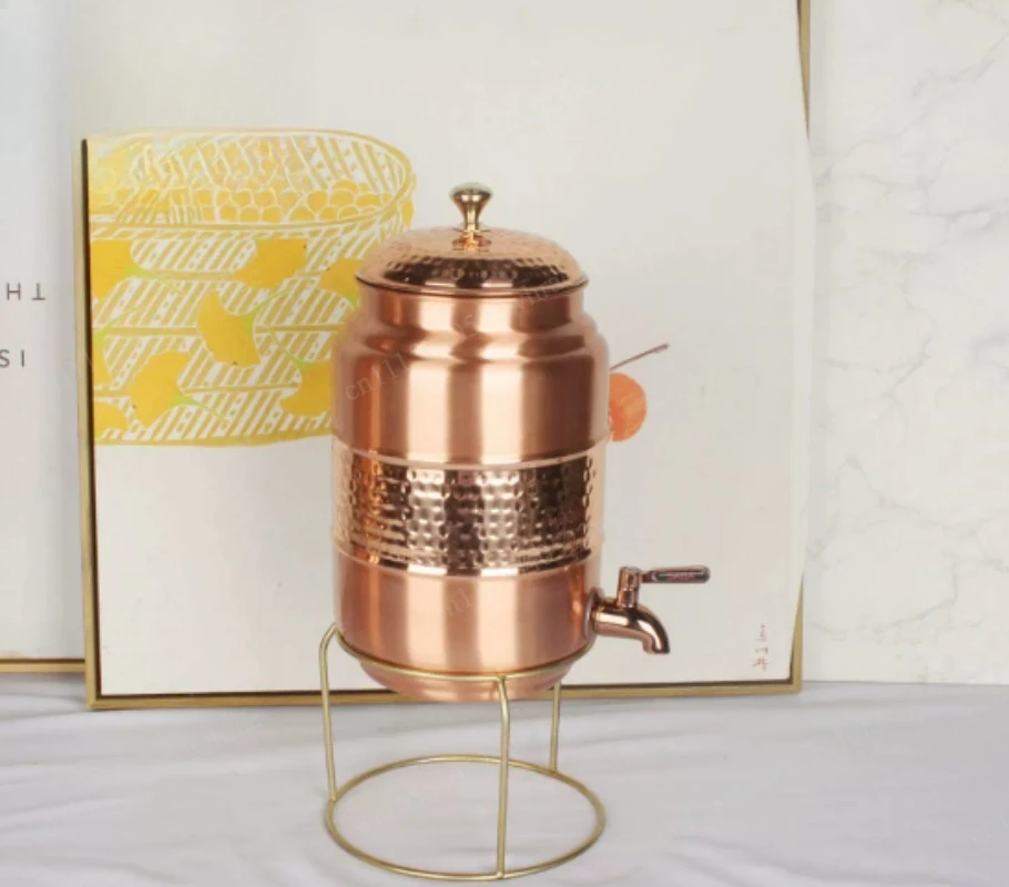 Pot with  4.8L / 5.5L  Liters (brown) Large-capacity Beverage Containers Pure Copper Water Dispenser Container
