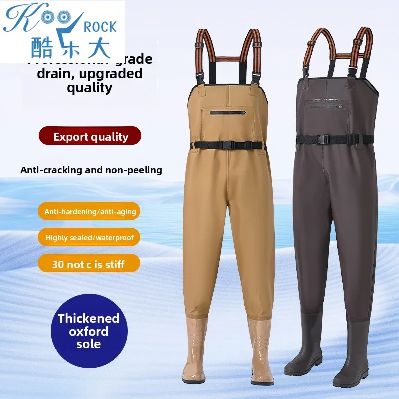 Водонепроницаемые рыболовные брюки Chest Wader с ботинками, утолщенные ботинки на бедрах для мужчин и женщин всех размеров