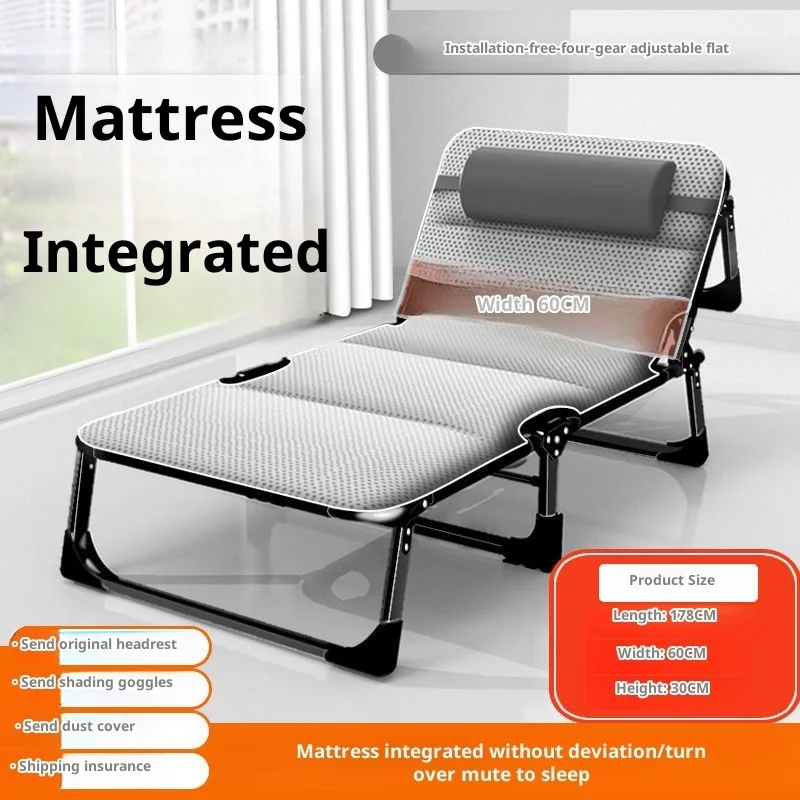 

Portable Single Folding Bed Multi Scene Lightweight Cot for Office Lunch Break Outdoor Camping Napping Easy Storage Space Saving