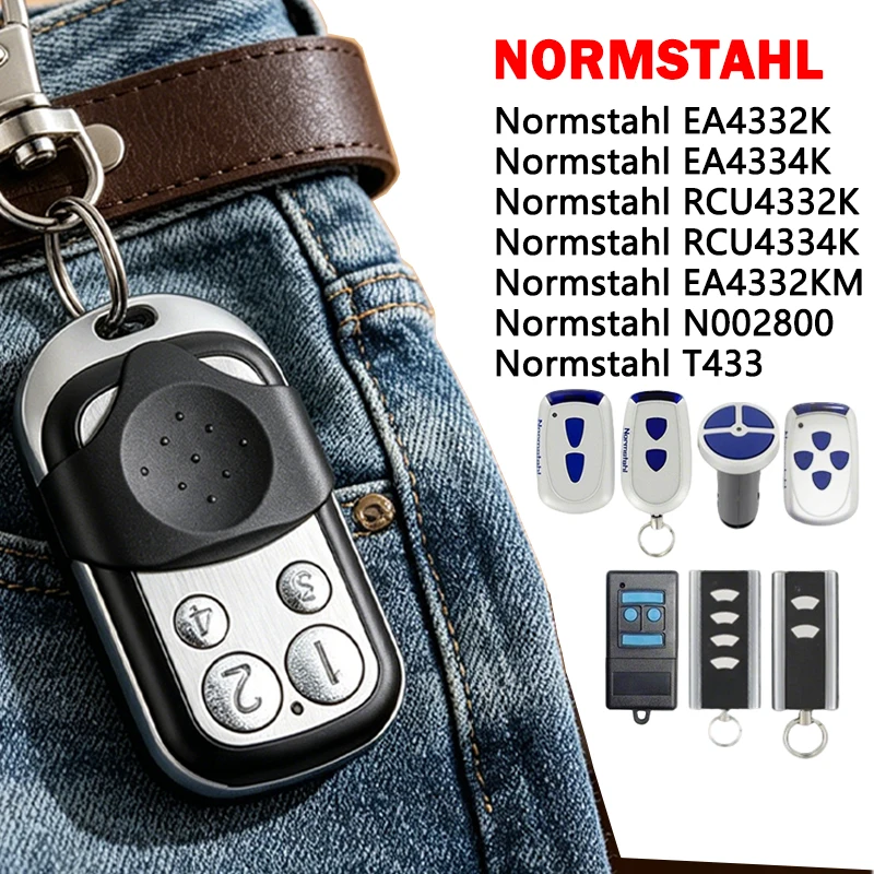 NORMSTAHL EA433 2KM 433MHz Garage Door Remote Control Crawford Standard Steel T433-4 EA433 2KS 4KS N002800 RCU 433 2 4 433-2K