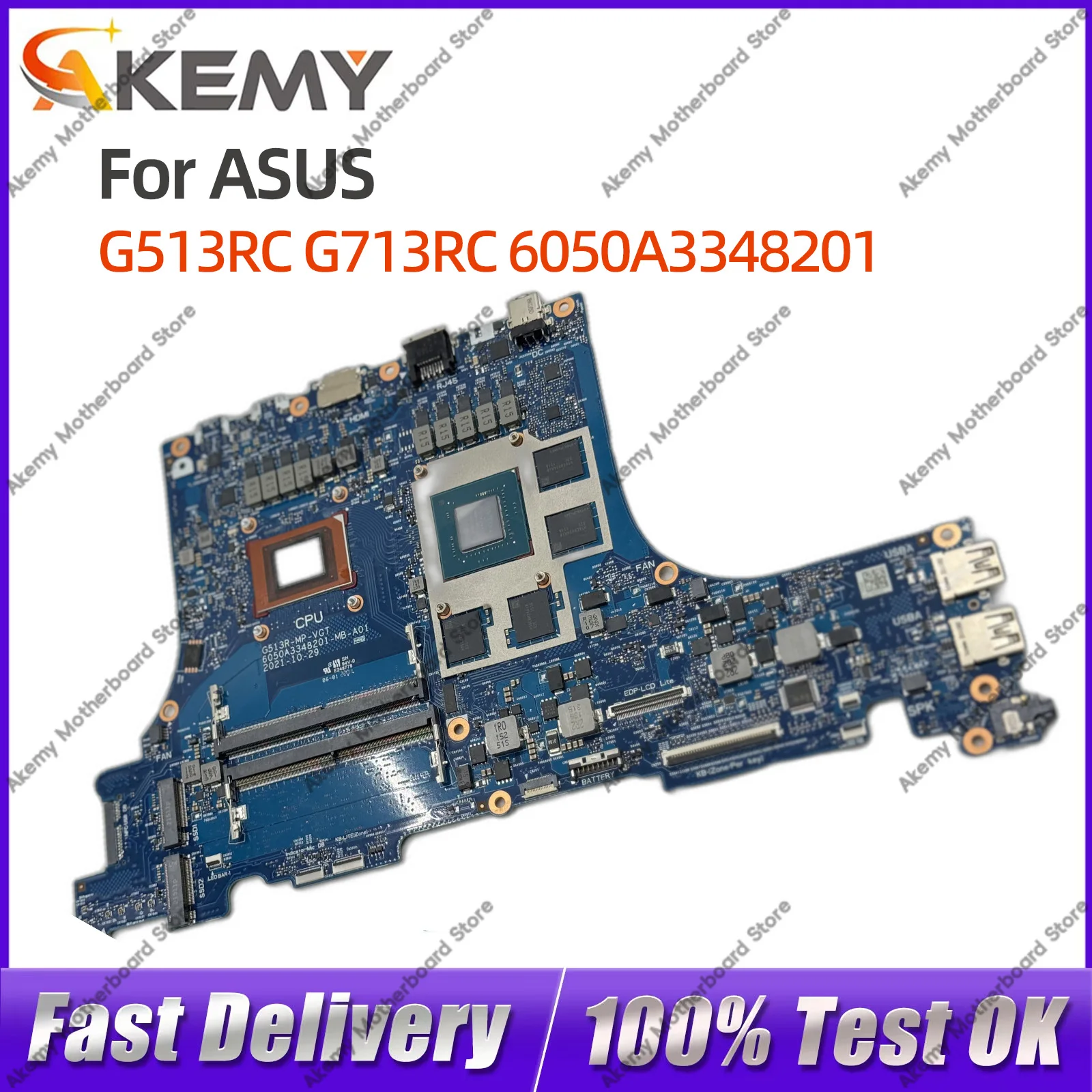 

For ASUS ROG Strix G513R Notebook Motherboard G513RC G713RC 6050A3348201 R5-6600H R7-6800H R9-6900H RTX3050/V4G