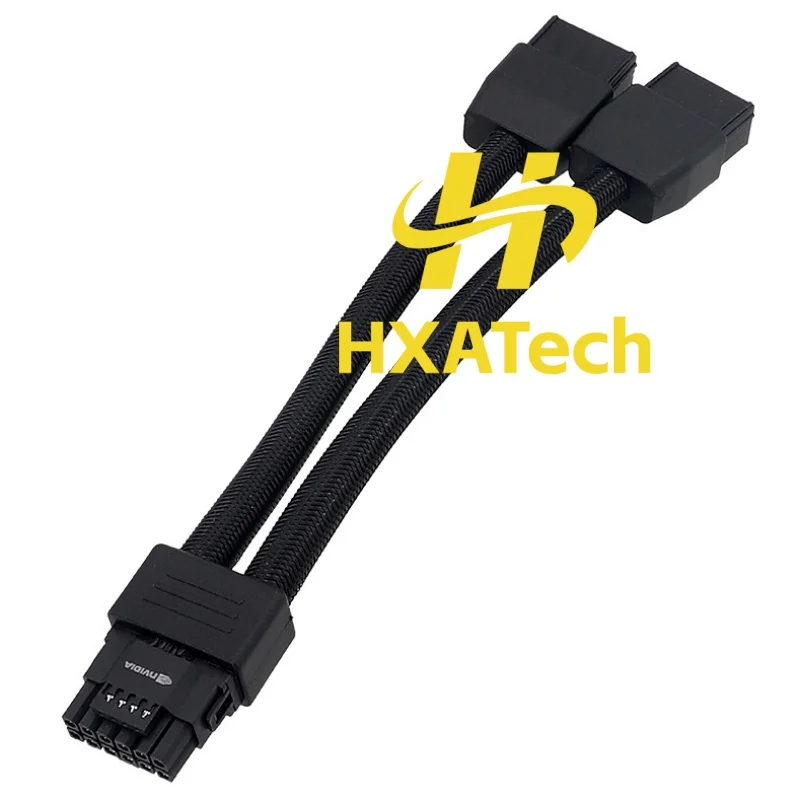 HXATech- 14AWG wire 2x 8Pin to 16Pin GPU Card Adapter Cable for RTX3090Ti 4070Ti 4080 4090 Graphics Card GPU