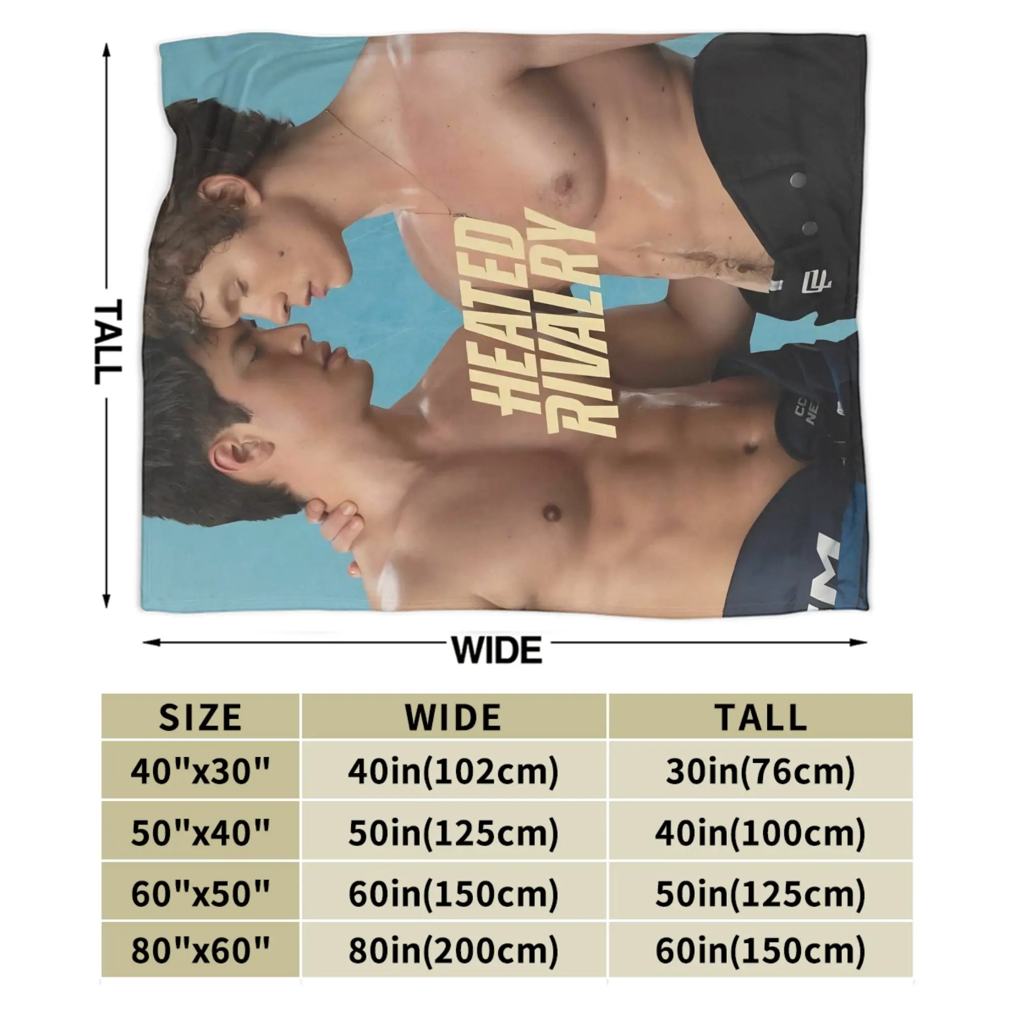 Heated Rivalry Blankets Flannel Canadian TV Show Lightweight Thin Throw Blankets for Bedding Couch Bed Rug