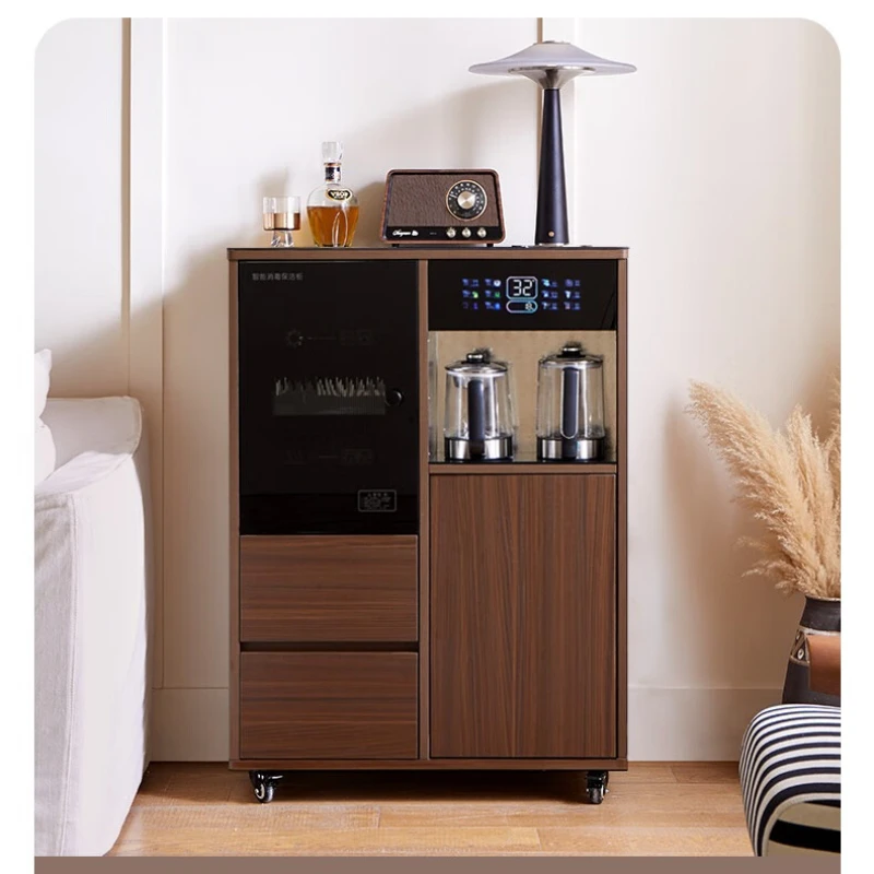 

Шкаф-бар для чая из массива дерева с интегрированным бытовым диспенсером для воды и многофункциональной чайной кувшинкой для приготовления чая.