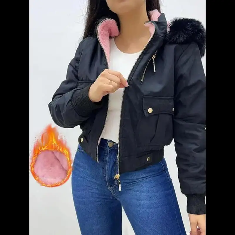 

Pink Hooded Work Jacket Neutral Style Casual Pants Harlan Type Other Material 100% Spring Season Women's Fashion