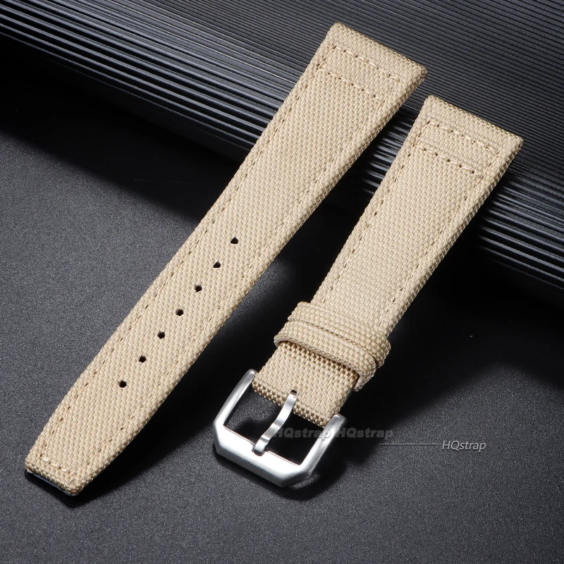 Nylon Canvas Uhrenarmband für IWC Pilot 20mm 21mm 22mm Armband Wasserdicht Sport Uhrenarmband Rindsleder Handgelenk Gürtel Männer Frauen Armband
