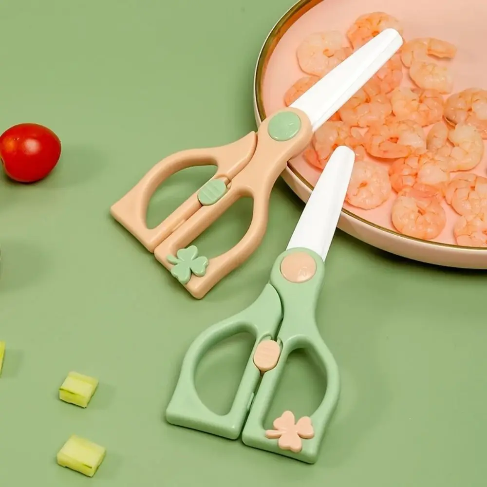 Baby Complementary Food Scissors Baby Food Scissors Portable Children's Ceramic Scissors Meat Cutting Complementary Food Tools