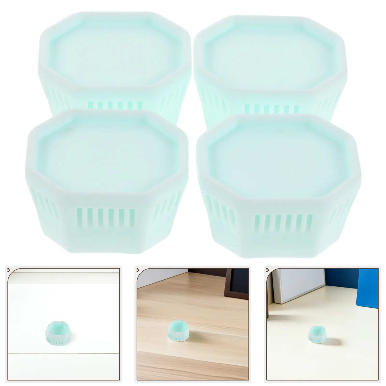 

4Pcs Badminton Racket Bottom Cover Sky Blue White Universal Replacement Butt Cap Stable Grip Protector for Tennis Pickleball