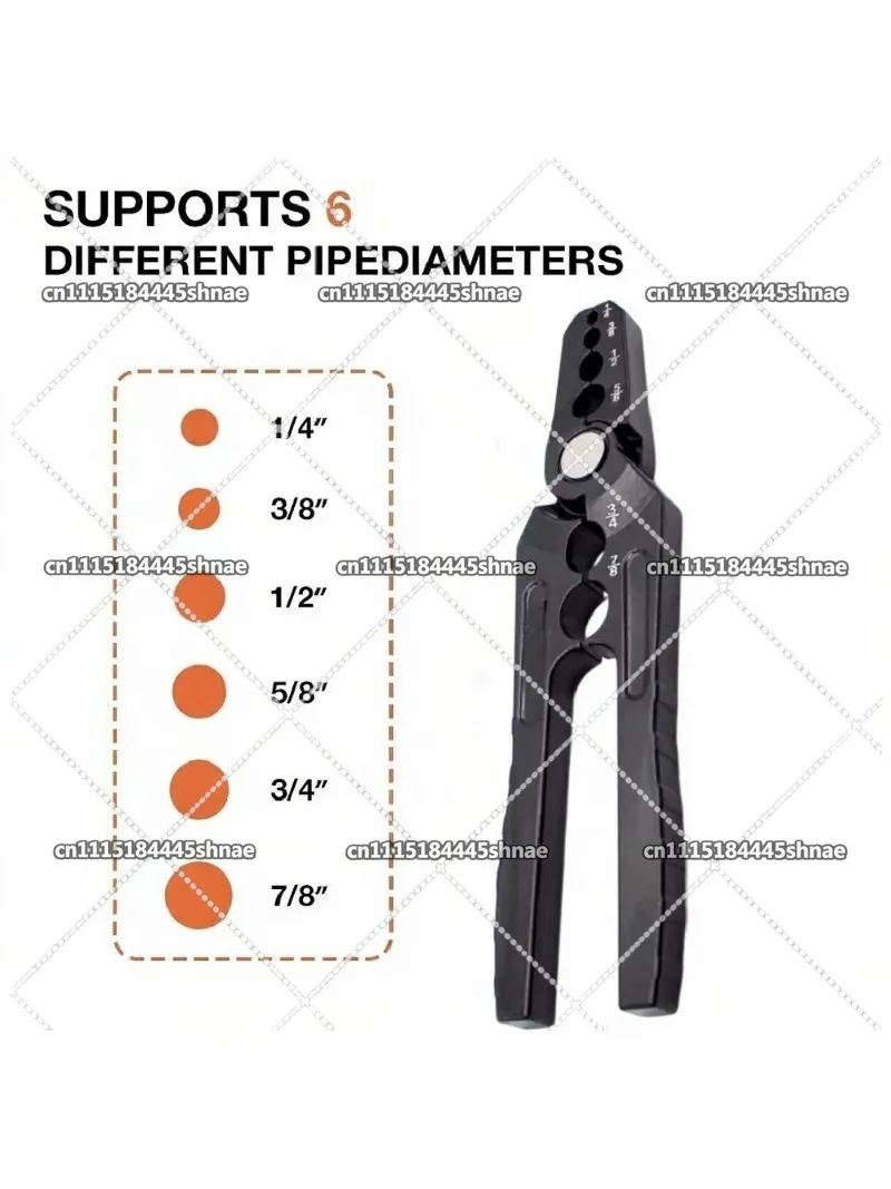 Multi-Function 6-In-1 Copper Pipe Rounding Pliers for AC Flat Pipe Restore 1/4 3/8 1/2 5/8 3/4 7/8