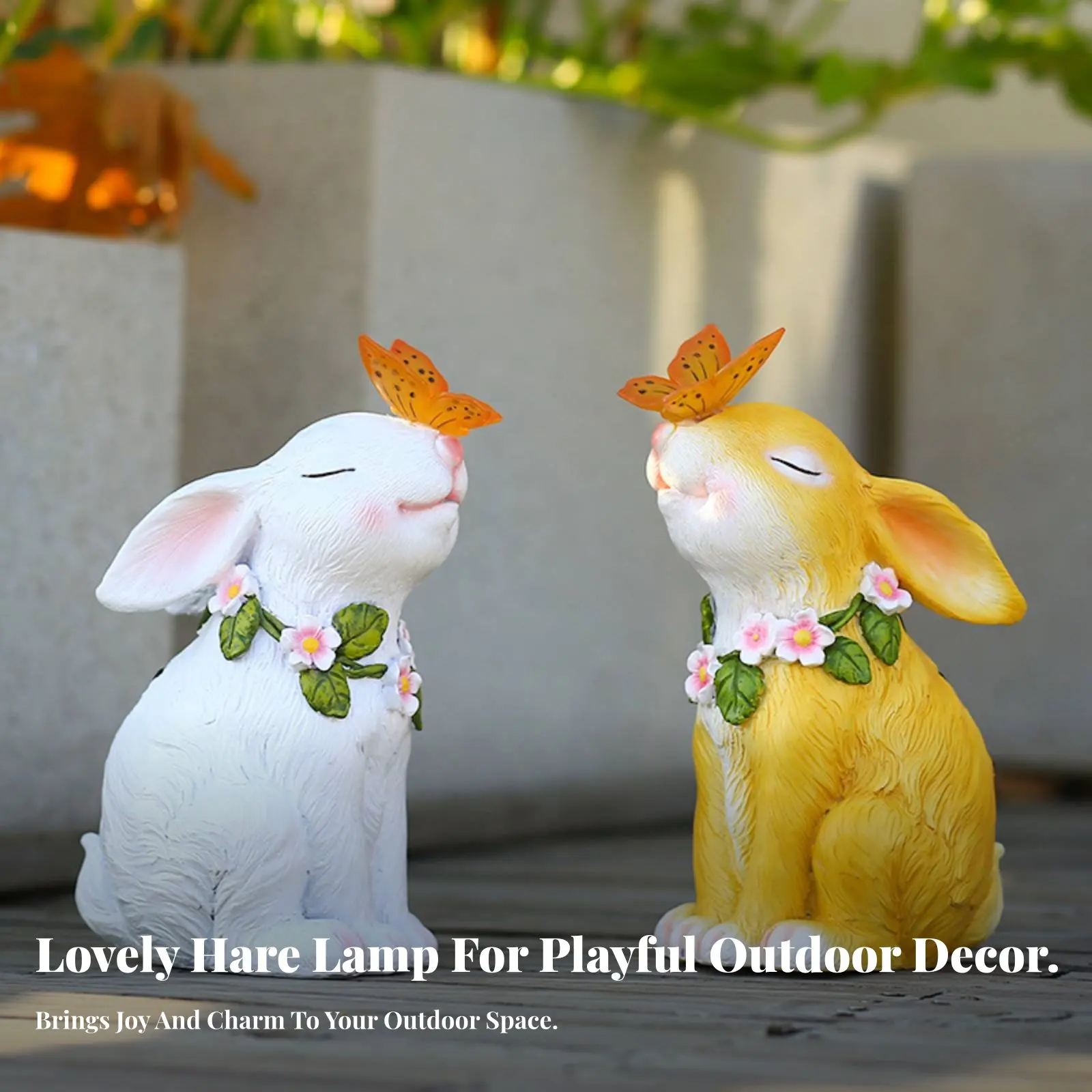 

Солнечная лампа-фигурка Заяц с автоматическим включением/выключением, на солнечной энергии, для сада и балкона, креативный дизайн
