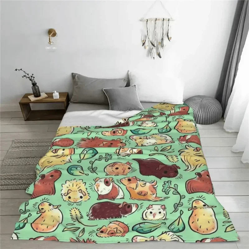 Funny capybara blanket velvet decoration animal multi-function lightweight thin throw blankets for sofa outdoor plush thin quilt