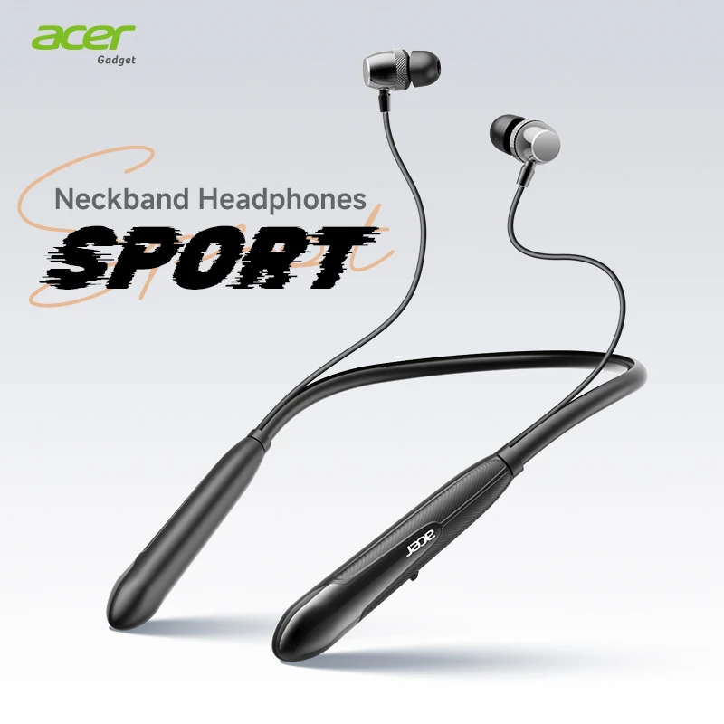 [Produit Acer authentique et officiel] Écouteurs sans fil sportifs Ohr809 avec design intra-auriculaire, faible latence, longue autonomie, confortables pour une utilisation prolongée, appels clairs, adaptés au sport, à la course à pied, au cyclisme et à l'usage quotidien