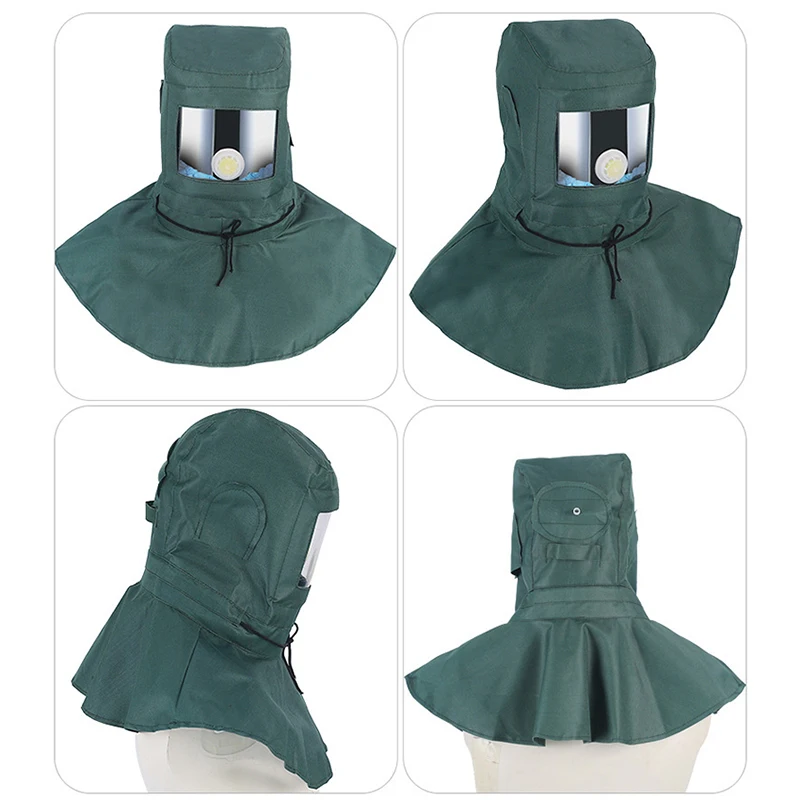 Safety Sandblast Helmet Sand Blast Hood Protector Mask Sandblasting Hood Face Protection Tool For Sandblasting Grinding